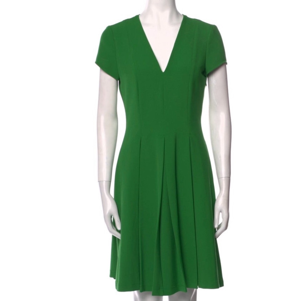 NWT - Emporio Armani V-neck dress - emerald green for spring and summer